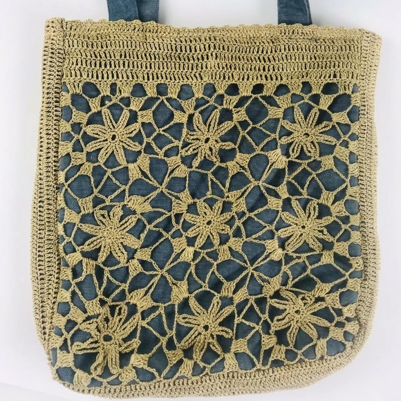 🅾️SOLD🅾️Newport News Bohemian Beach Bag Purse Cr - Picture 2 of 9
